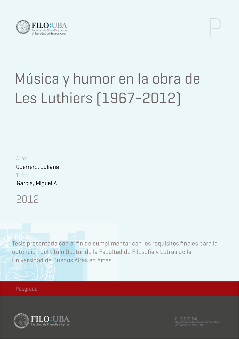 Música Y Humor En La Obra De Les Luthiers (1967-2012)
