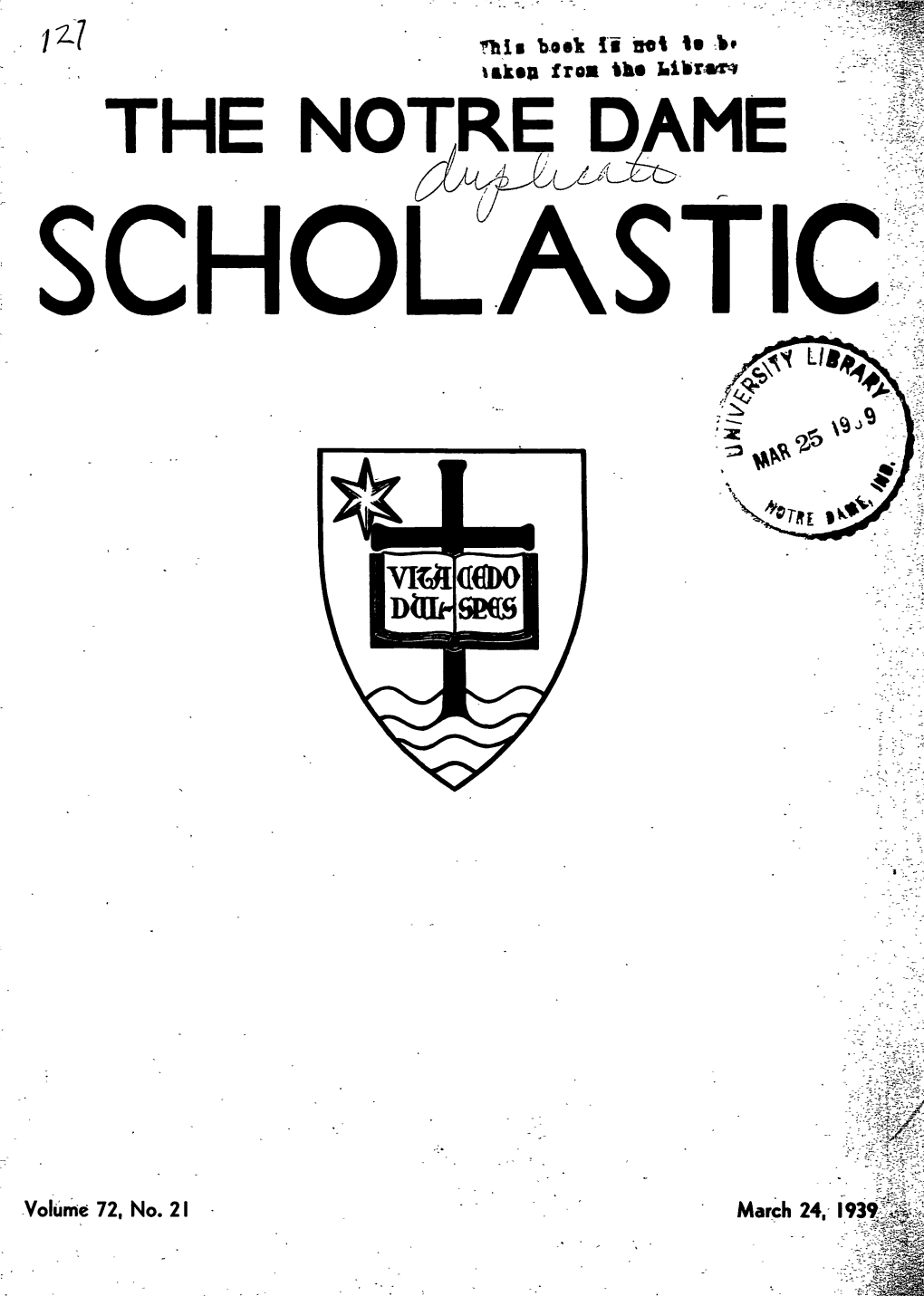 Notre Dame Scholastic, Vol. 72, No. 21