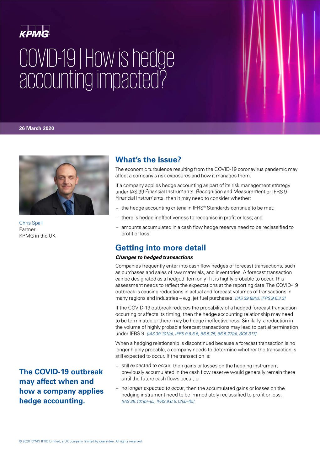 COVID-19 | How Is Hedge Accounting Impacted?