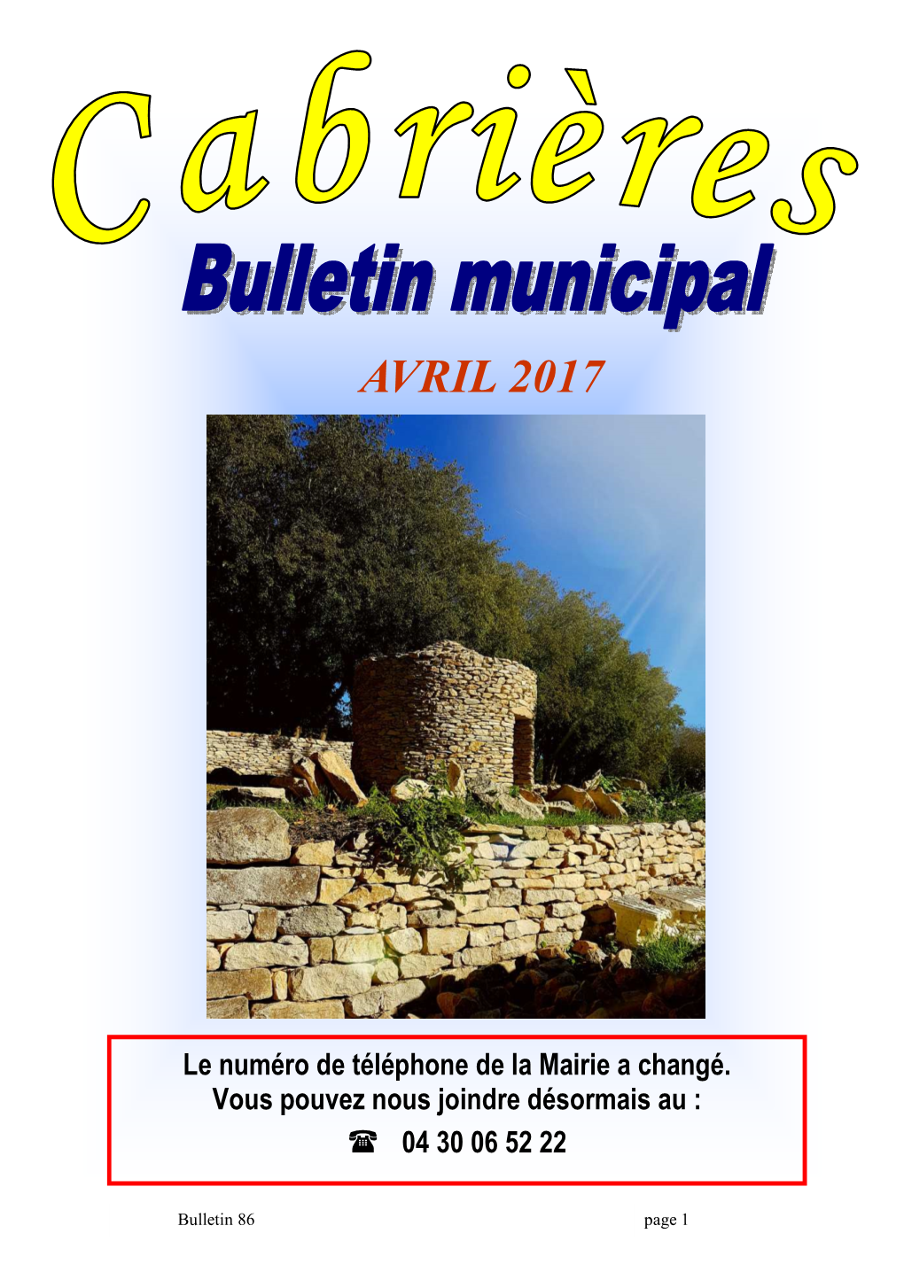 Bulletin Avril 2017