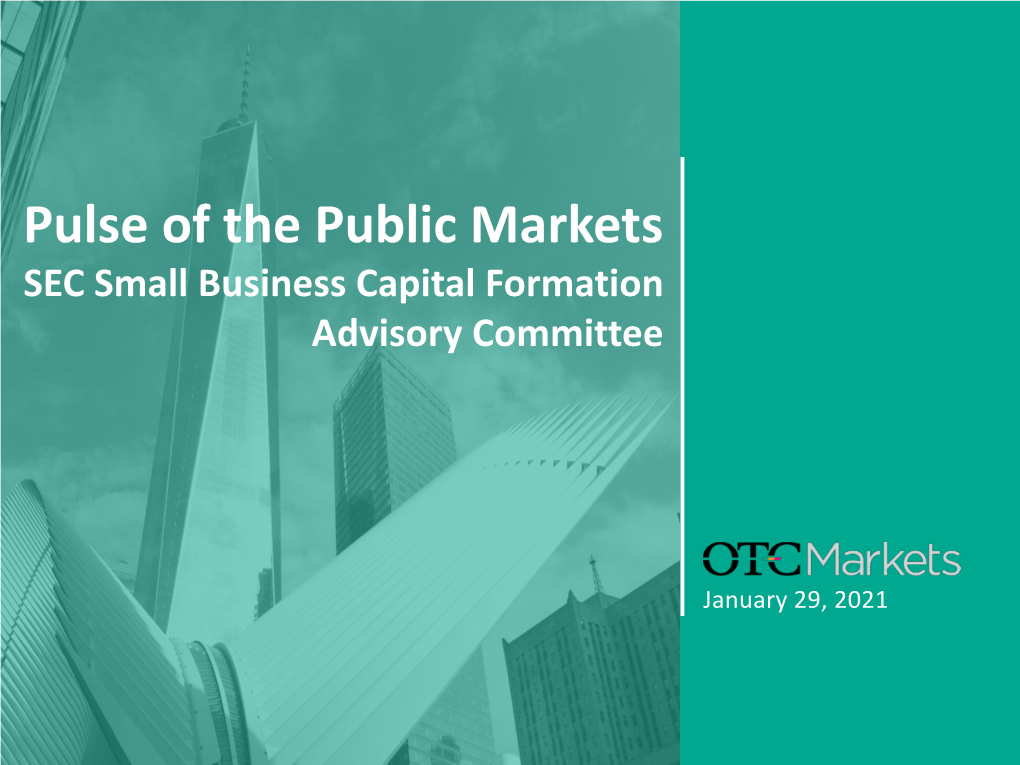 Cass Sanford, OTC Markets Group, on Pulse of the Public Markets