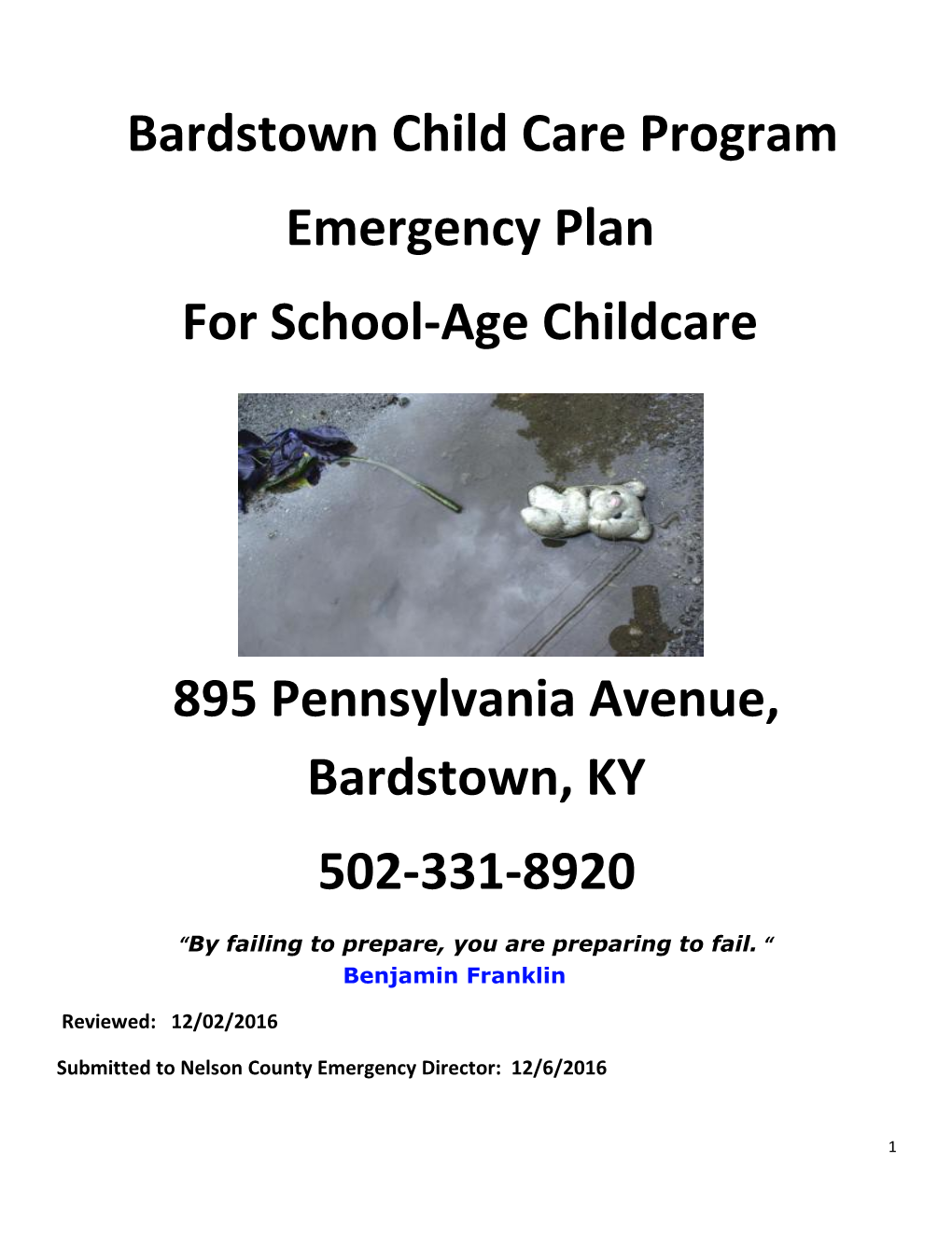 Bardstown Child Care Program