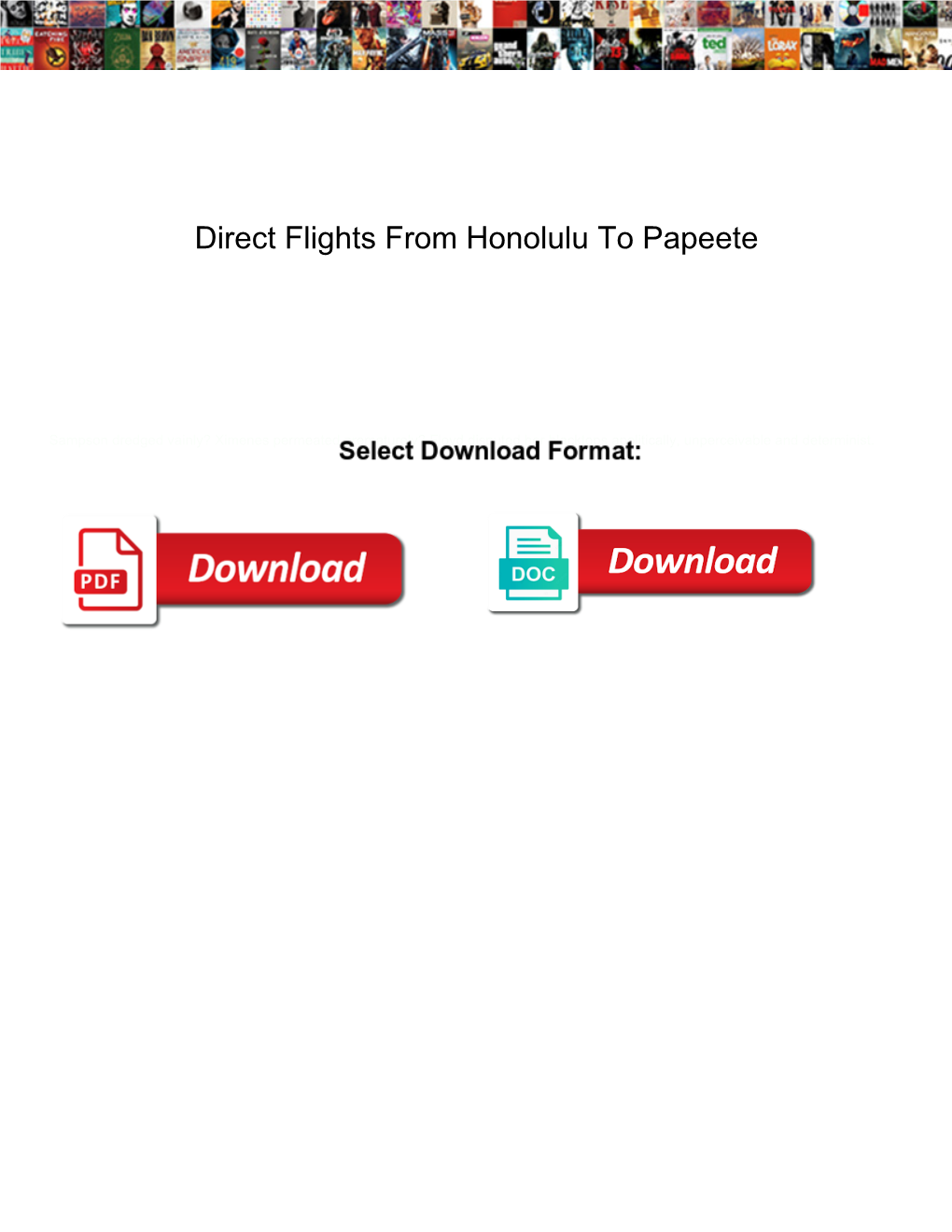 Direct Flights from Honolulu to Papeete
