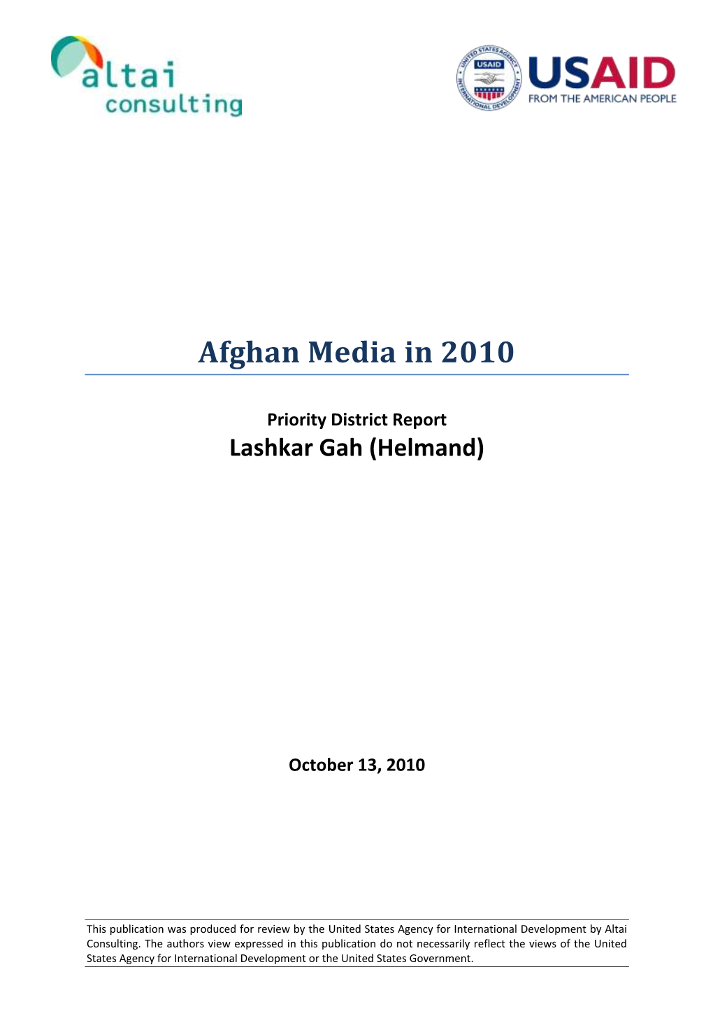 Afghan Media in 2010