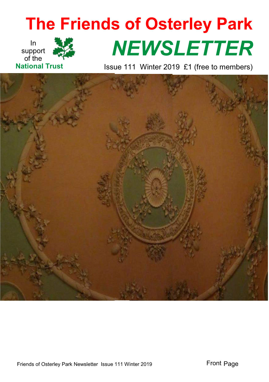 NEWSLETTER National Trust Issue 111 Winter 2019 £1 (Free to Members)