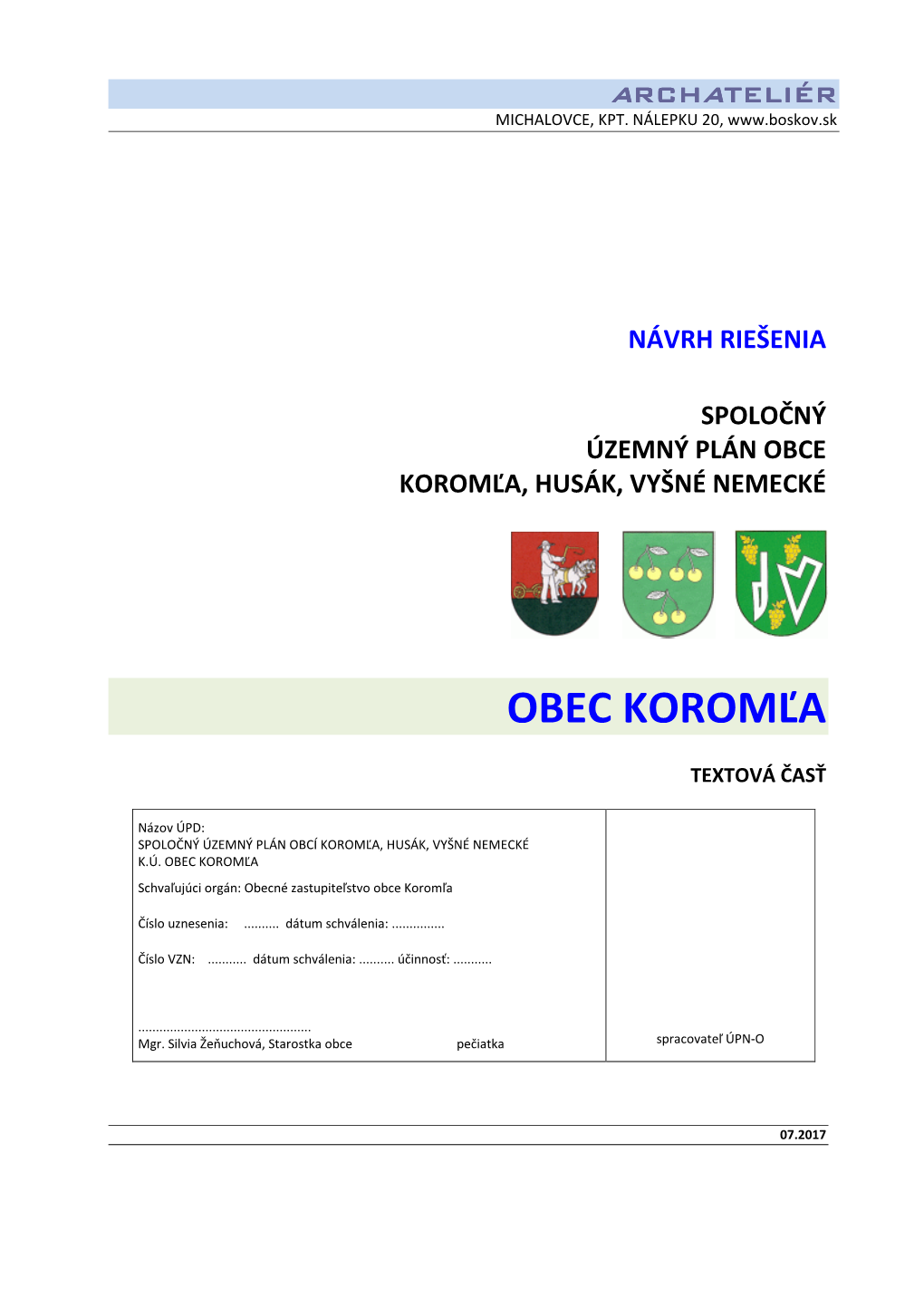 Obec Koromľa