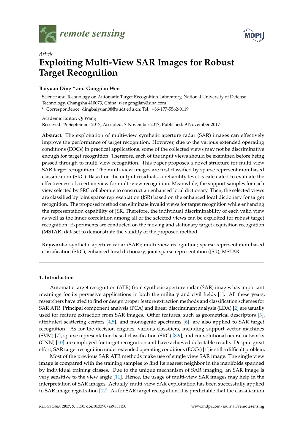 Exploiting Multi-View SAR Images for Robust Target Recognition