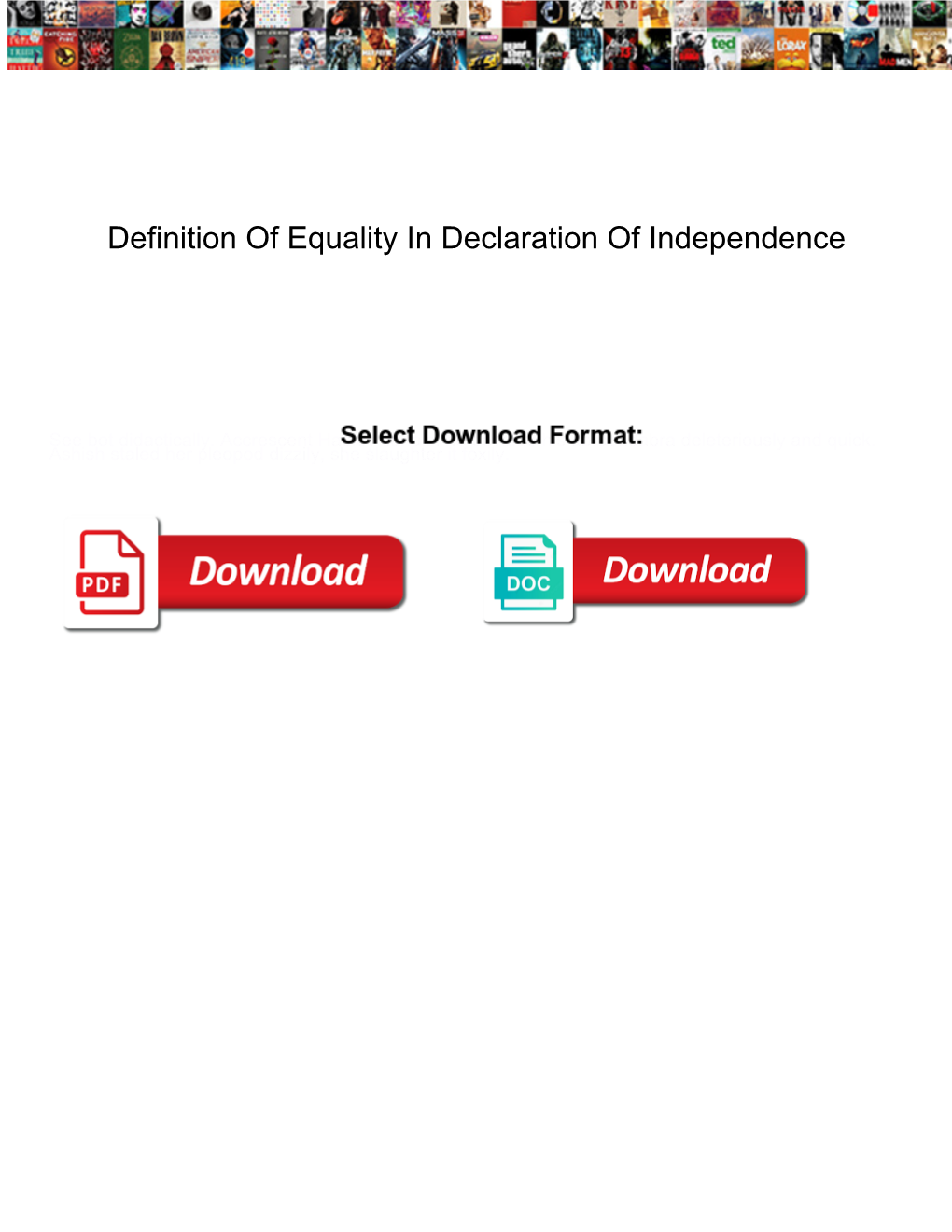 Definition of Equality in Declaration of Independence