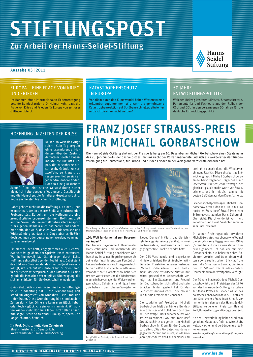 Stiftungspost 3/2011