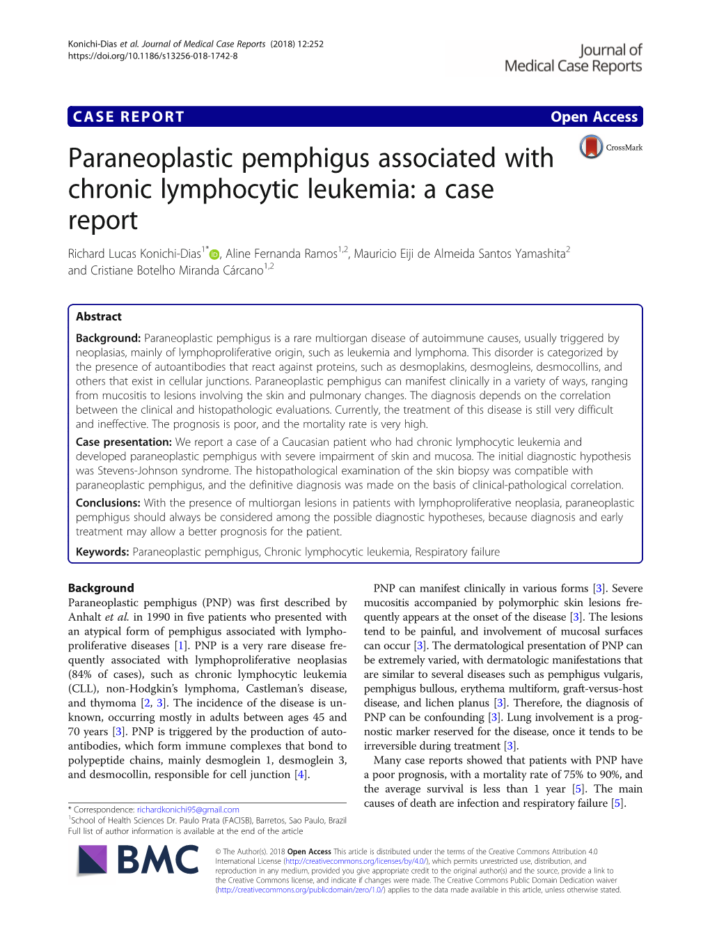 Paraneoplastic Pemphigus Associated with Chronic Lymphocytic Leukemia