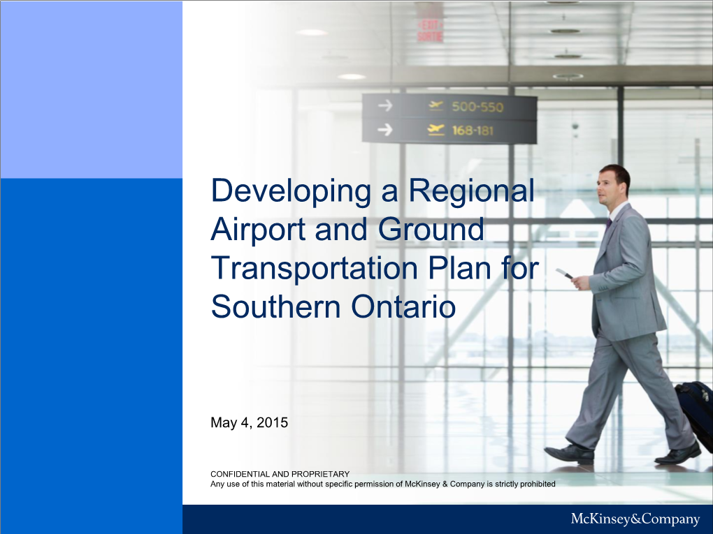 Developing a Regional Airport and Ground Transportation Plan for Southern Ontario