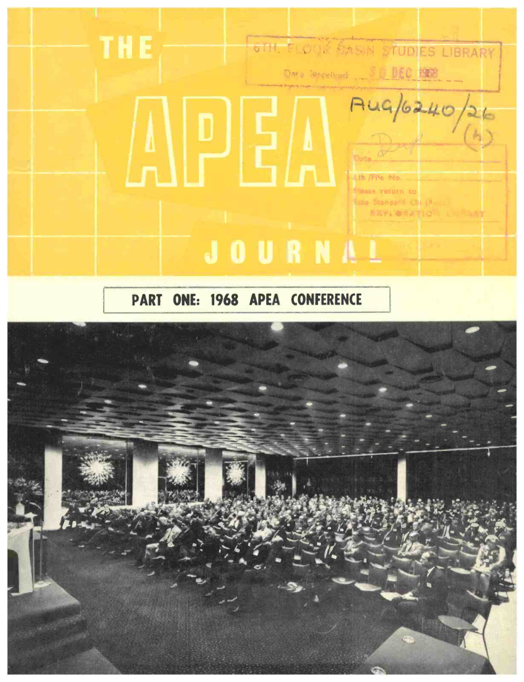 Part One: 1968 Apea Conference Apea