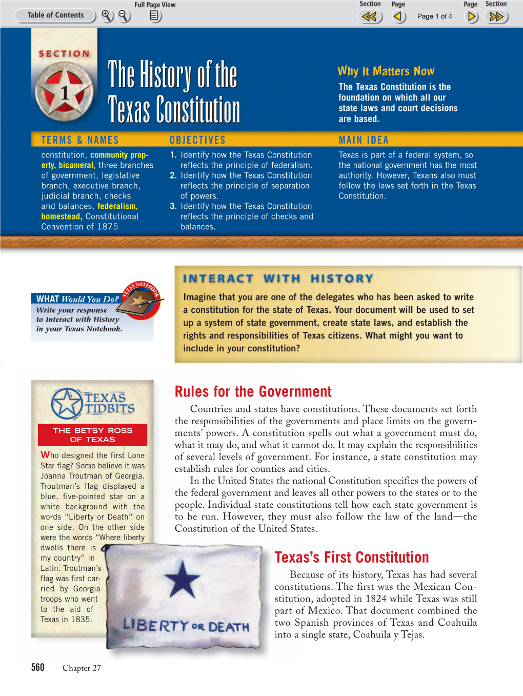 Texas's First Constitution