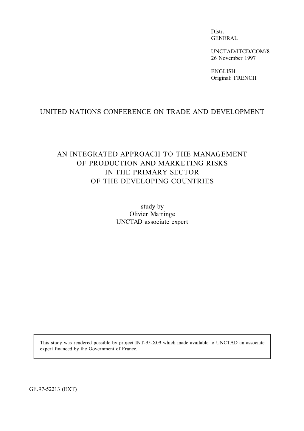 United Nations Conference on Trade and Development