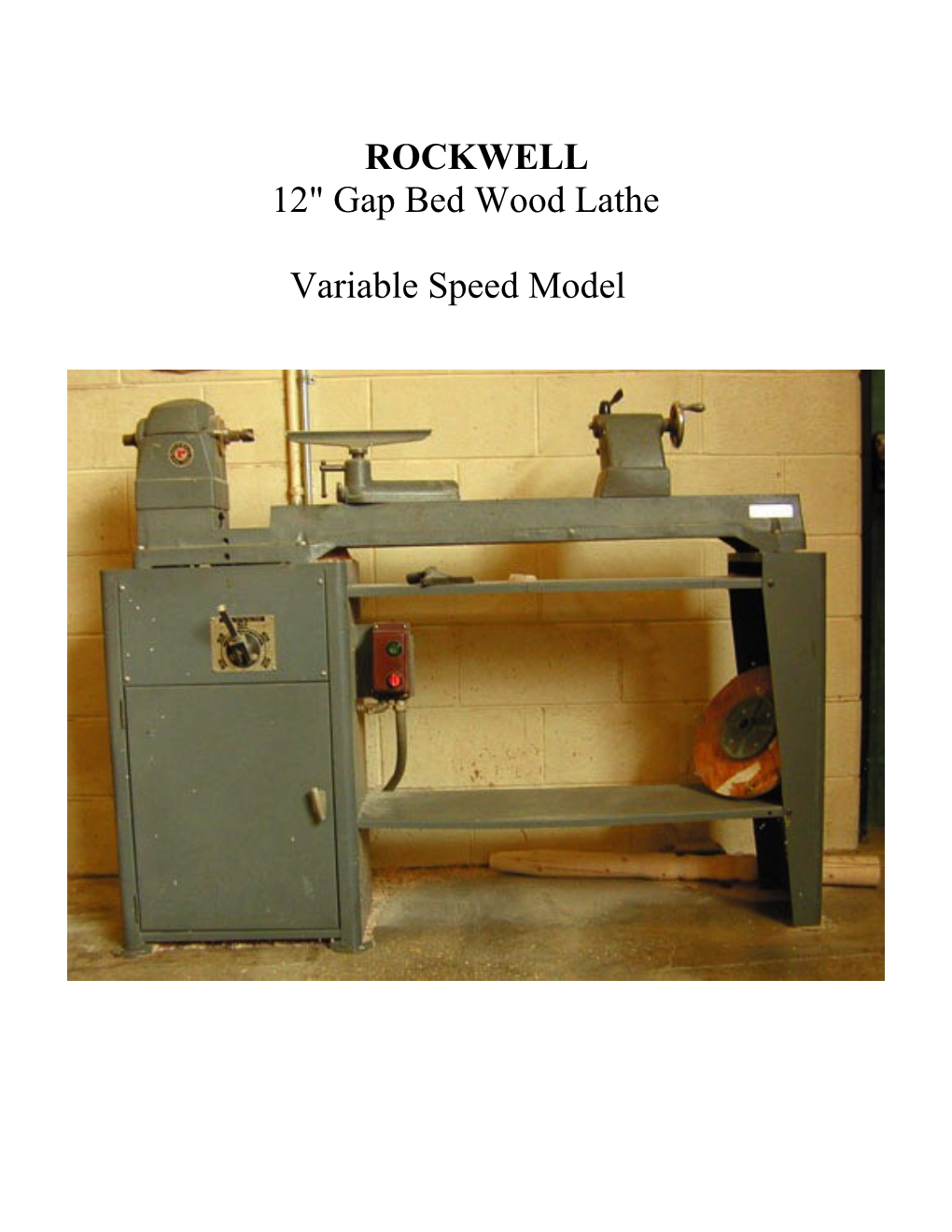 12 Gap Bed Wood Lathe