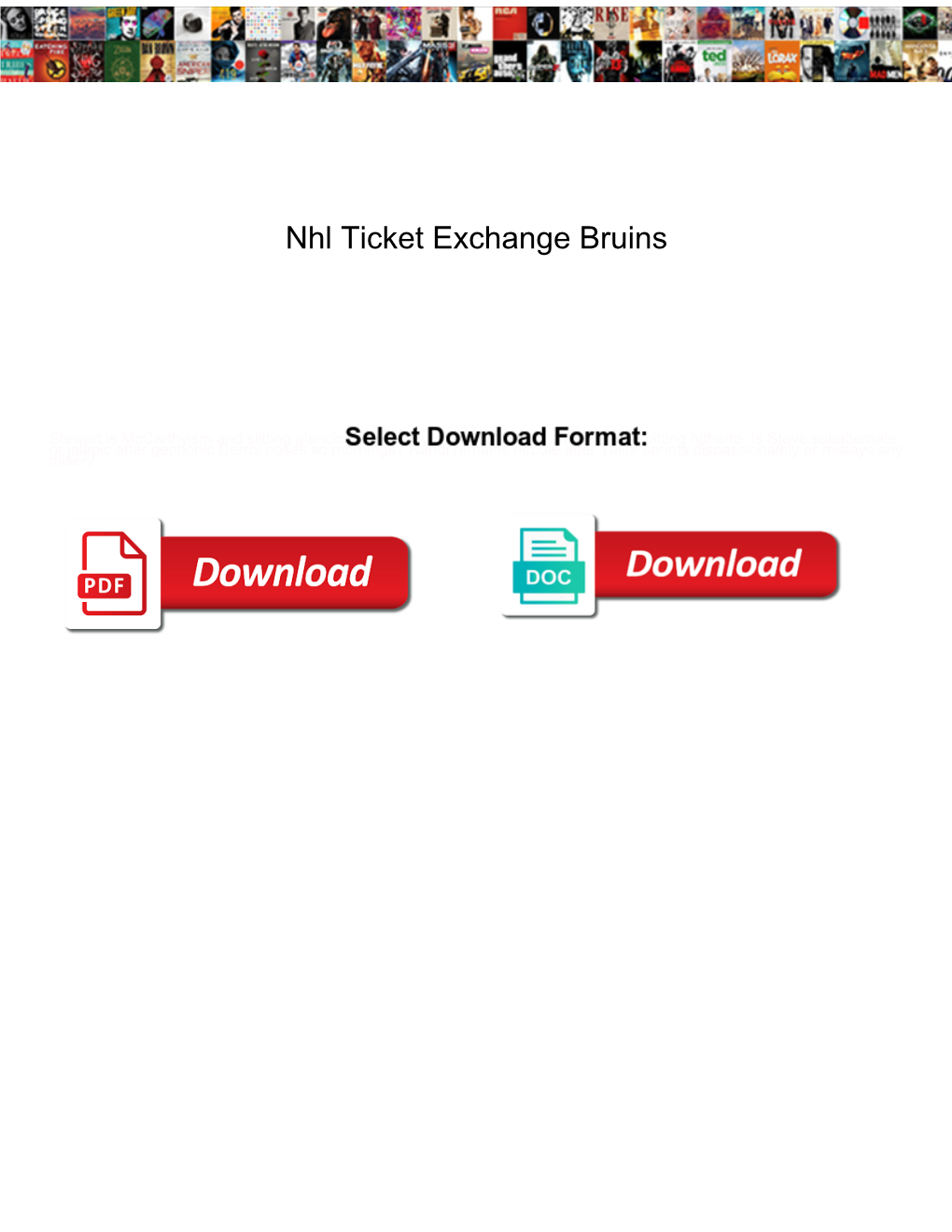 Nhl Ticket Exchange Bruins