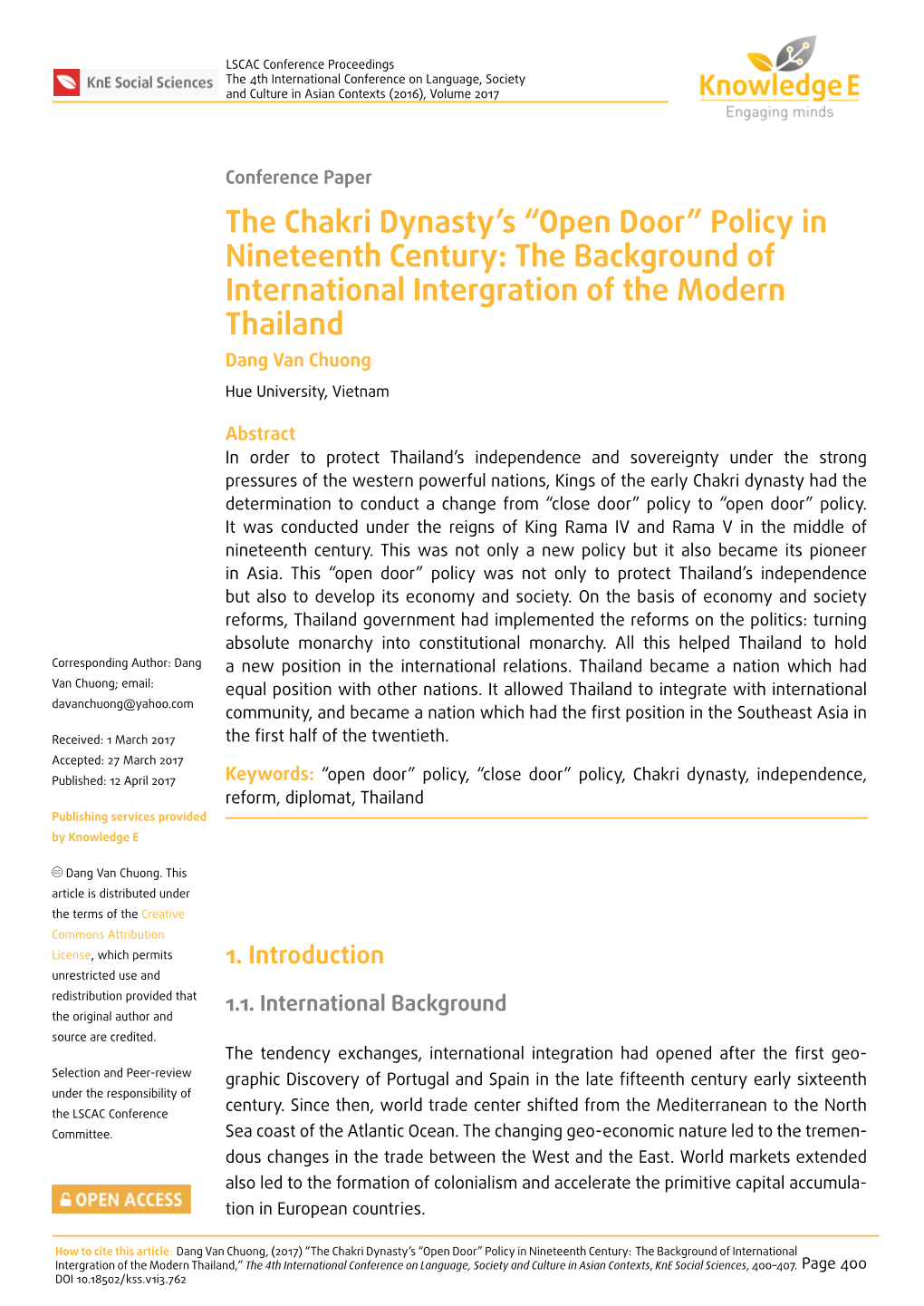 The Chakri Dynasty's