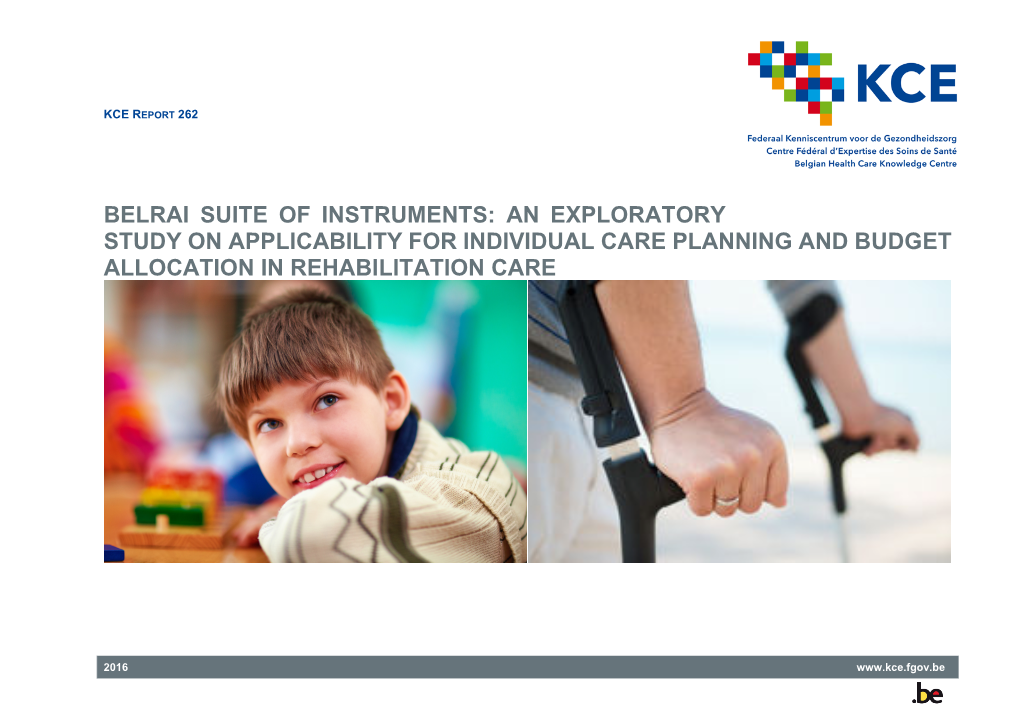 Belrai Suite of Instruments: an Exploratory Study on Applicability for Individual Care Planning and Budget Allocation in Rehabilitation Care