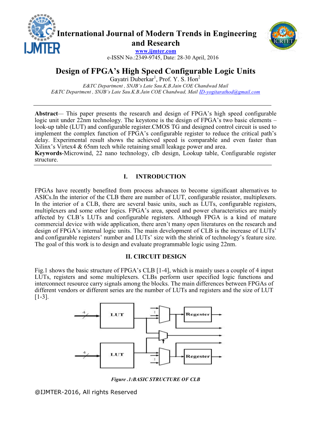 Design of Fpgaâ•Žs High Speed Configurable Logic Units