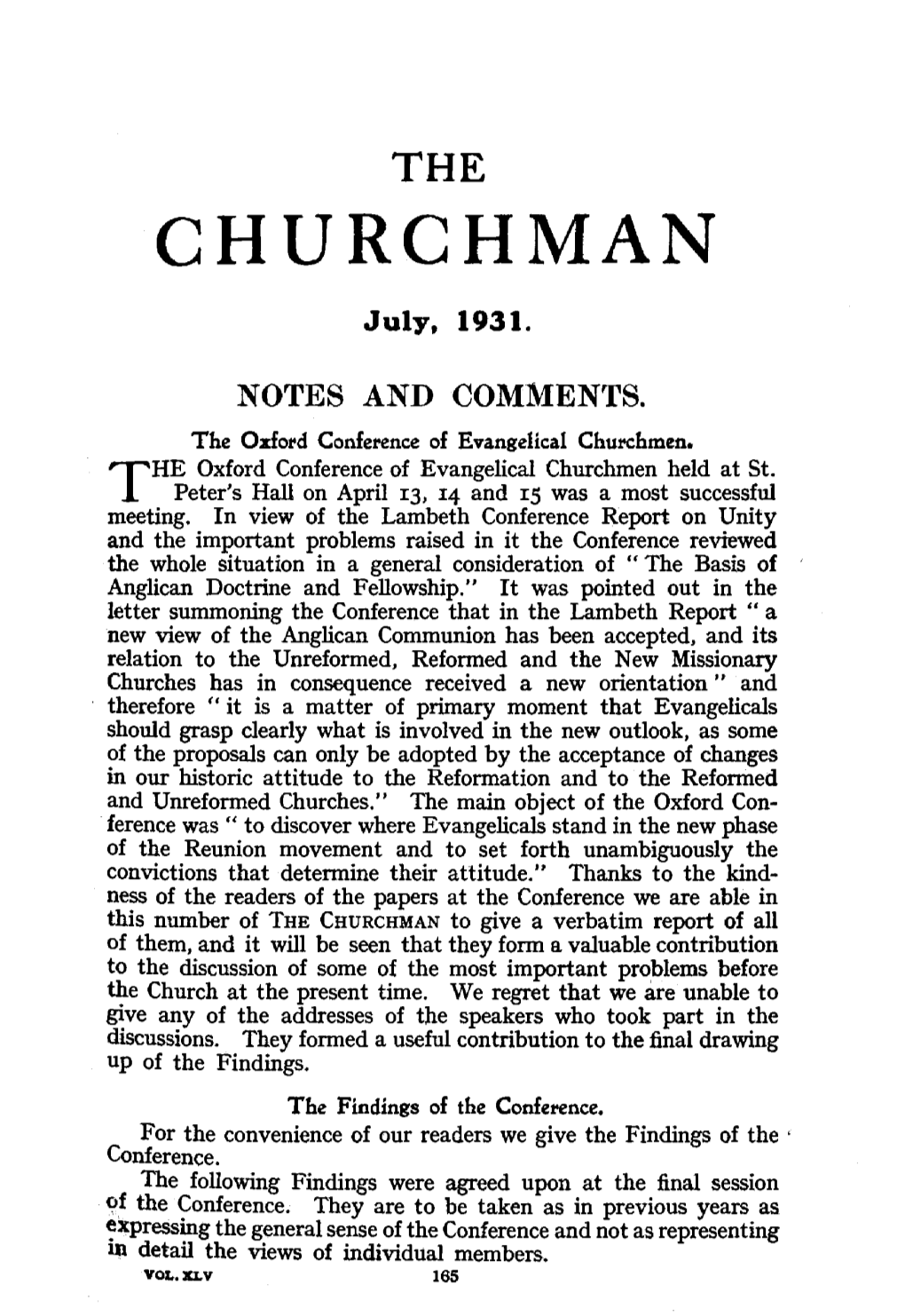 CHURCHMAN July, 1931