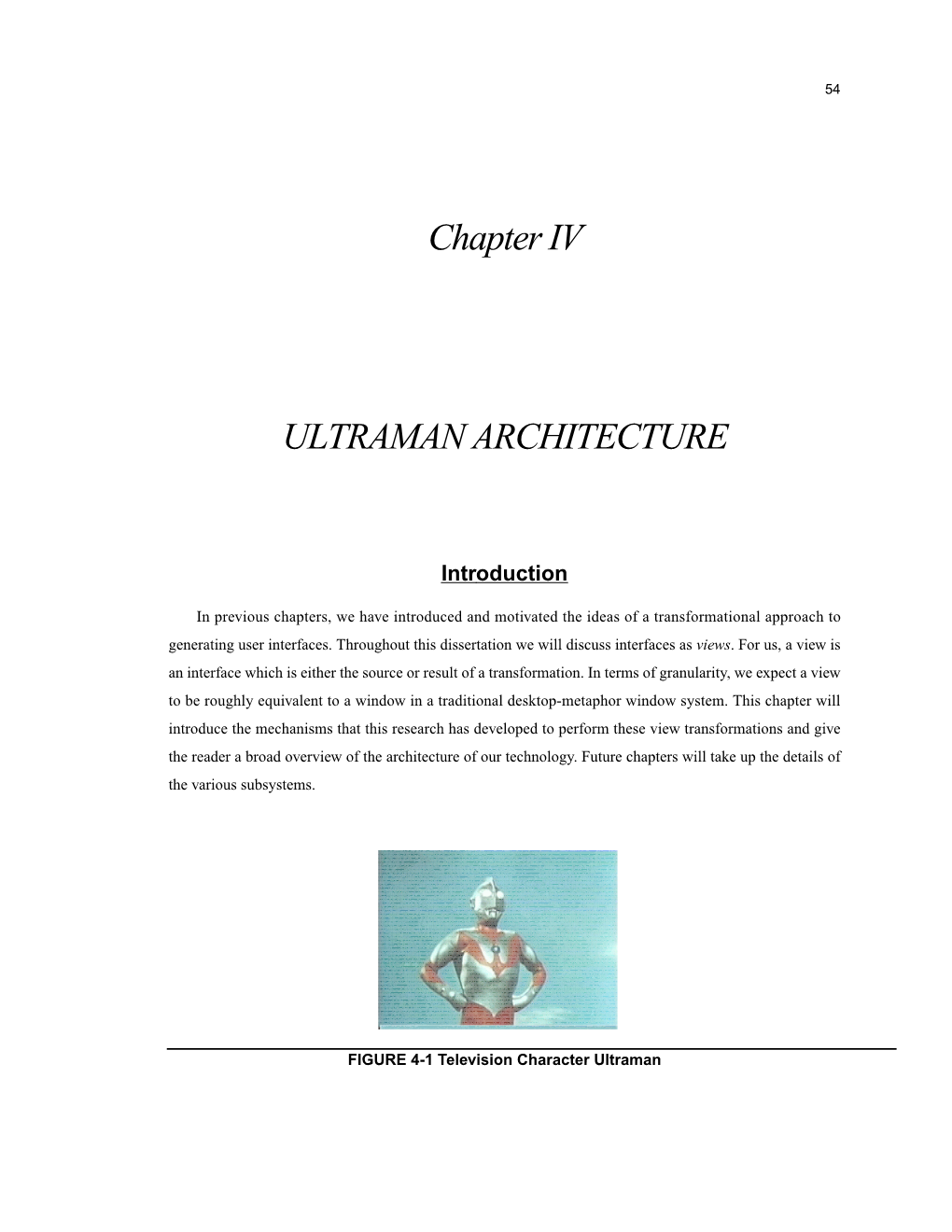 Chapter IV ULTRAMAN ARCHITECTURE
