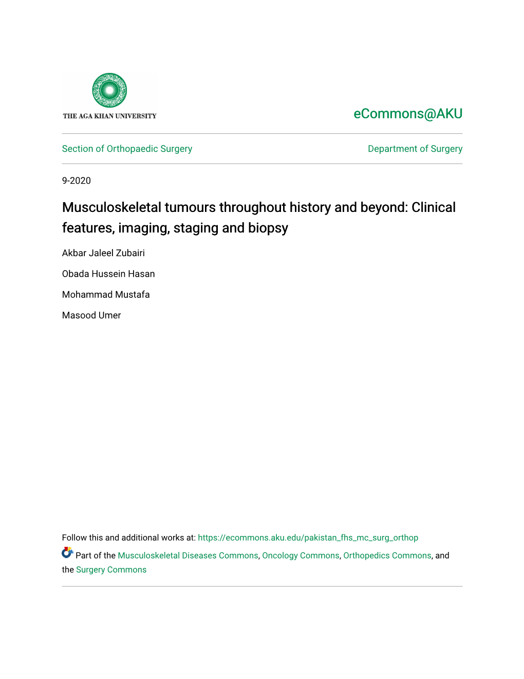 Clinical Features, Imaging, Staging and Biopsy