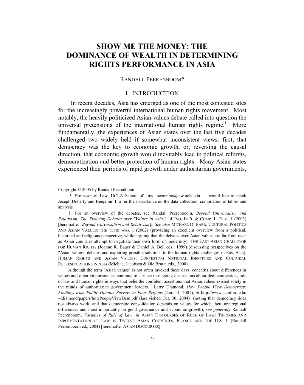 The Dominance of Wealth in Determining Rights Performance in Asia