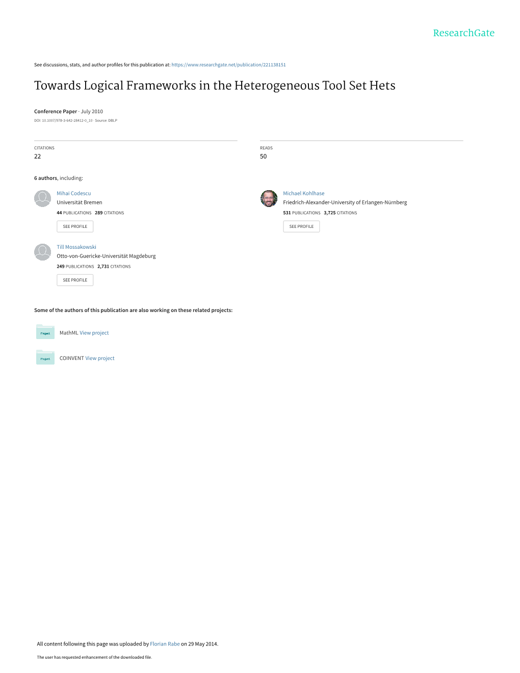 Towards Logical Frameworks in the Heterogeneous Tool Set Hets