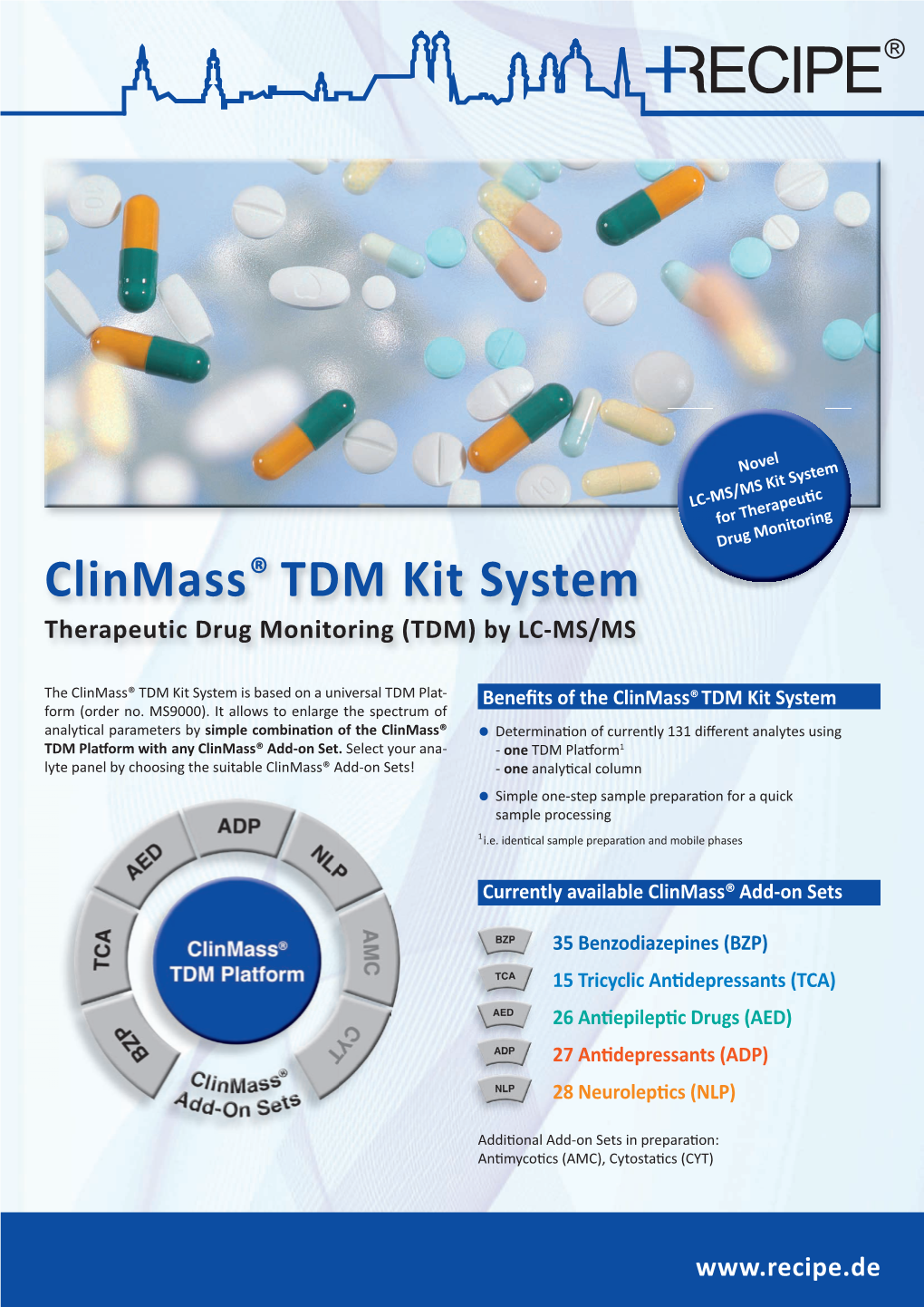 Clinmass® TDM Kit System Therapeutic Drug Monitoring (TDM) by LC-MS/MS