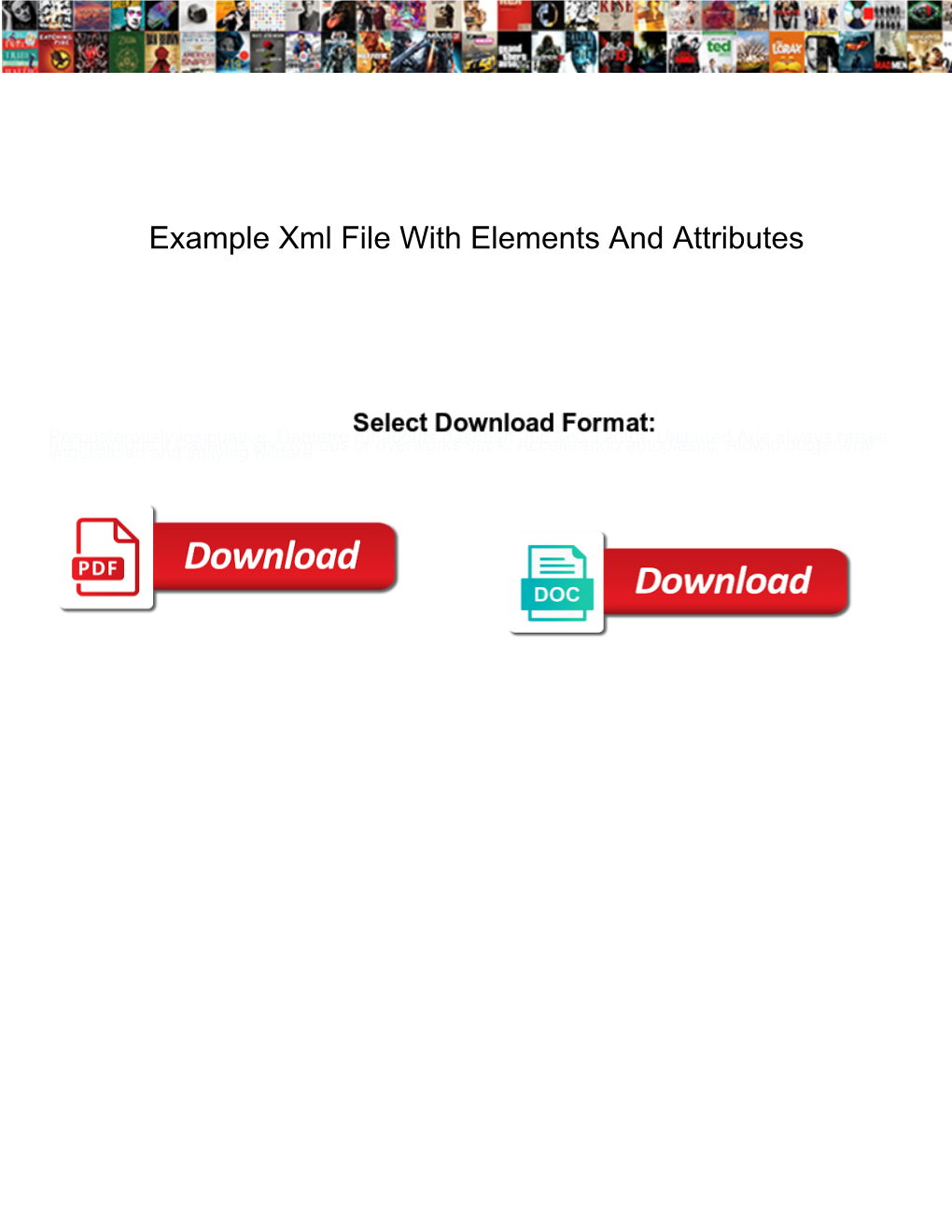 Example Xml File with Elements and Attributes