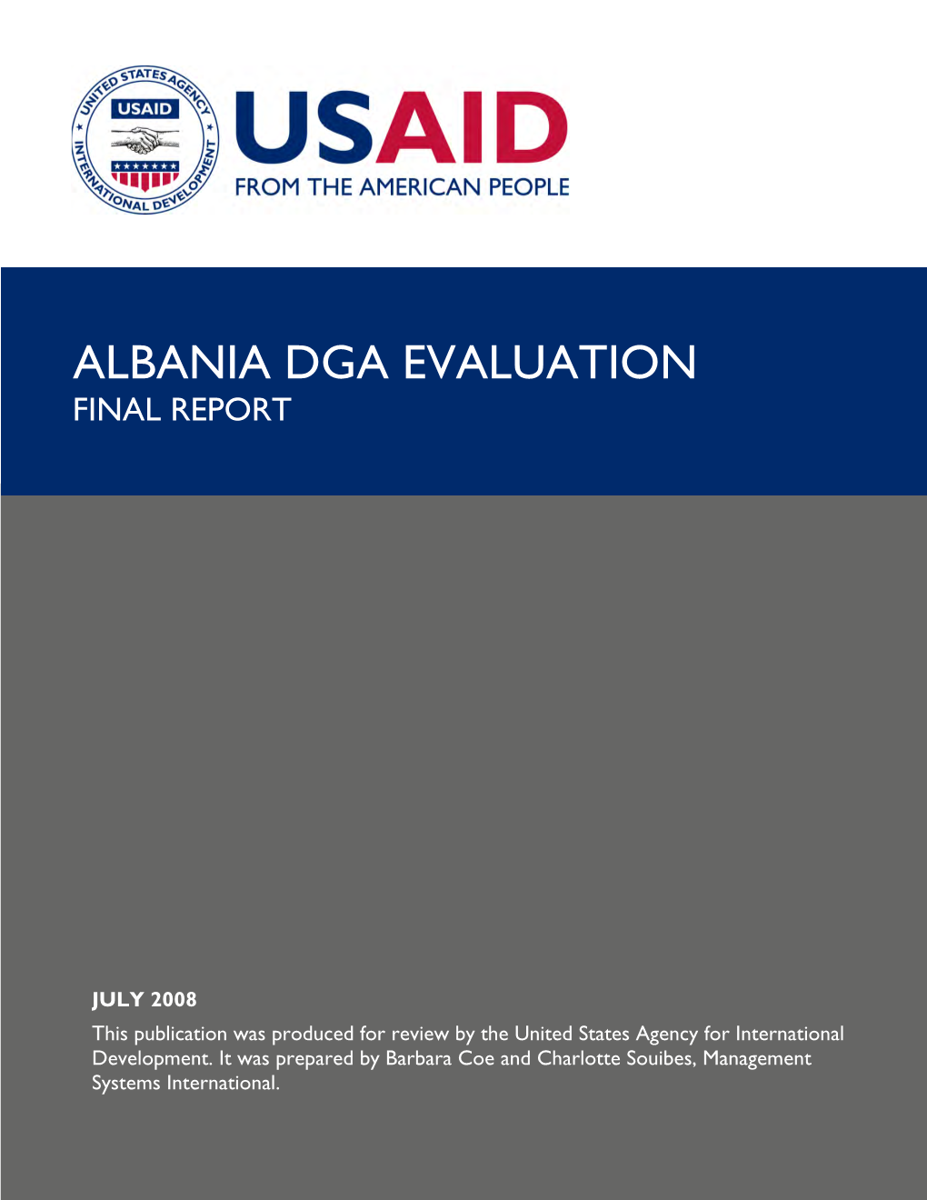 Albania Dga Evaluation Final Report