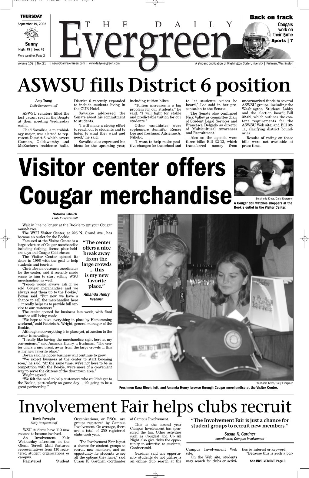 ASWSU Fills District 6 Position Amy Trang District 6 Recently Expanded Including Tuition Hikes