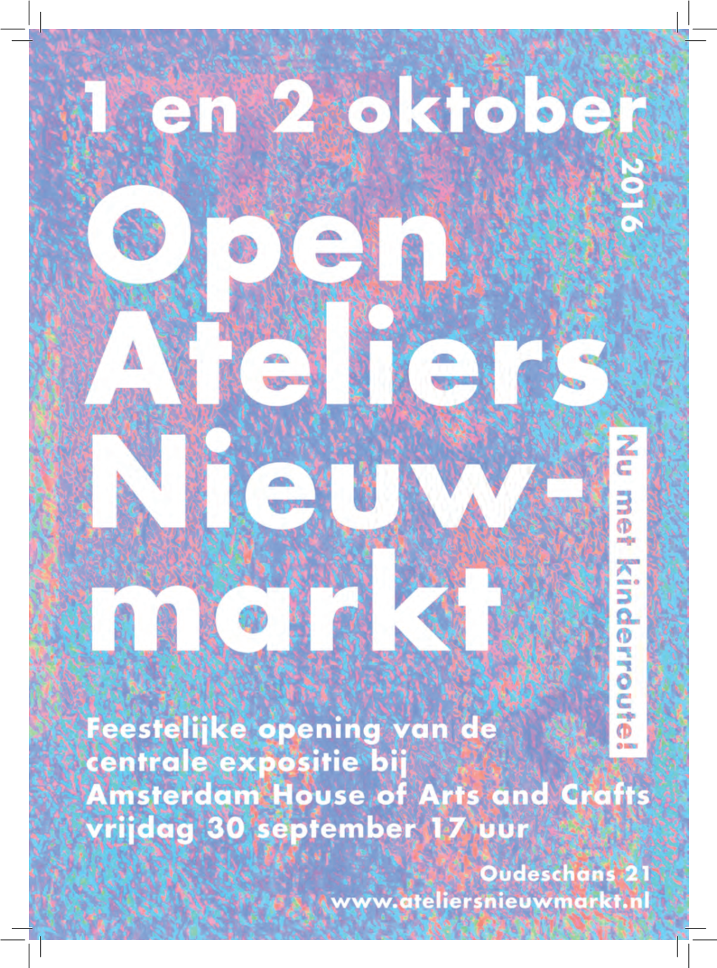 Catalogus Van De Open Ateliers Nieuwmarkt Met Plattegrond