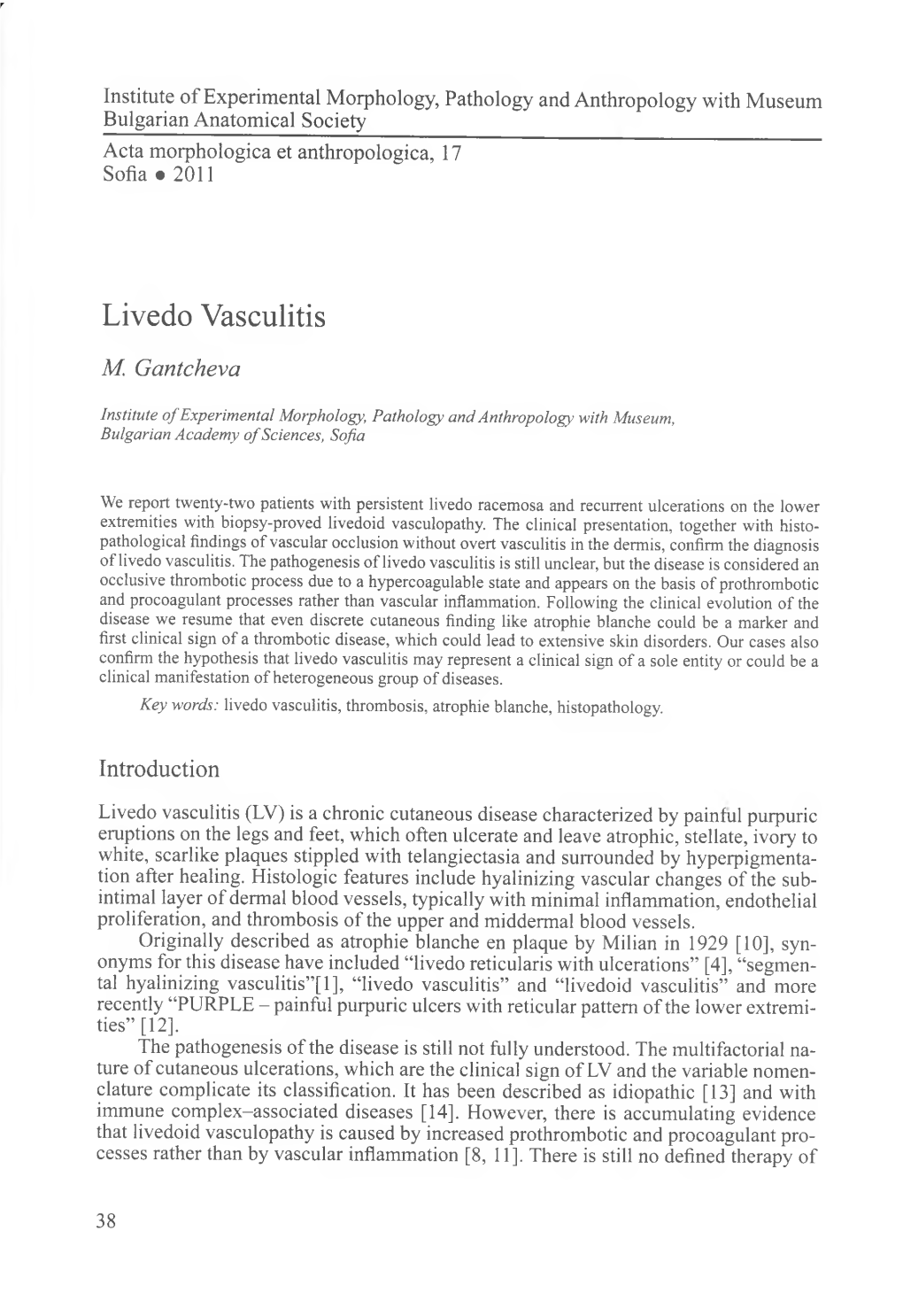 Livedo Vasculitis