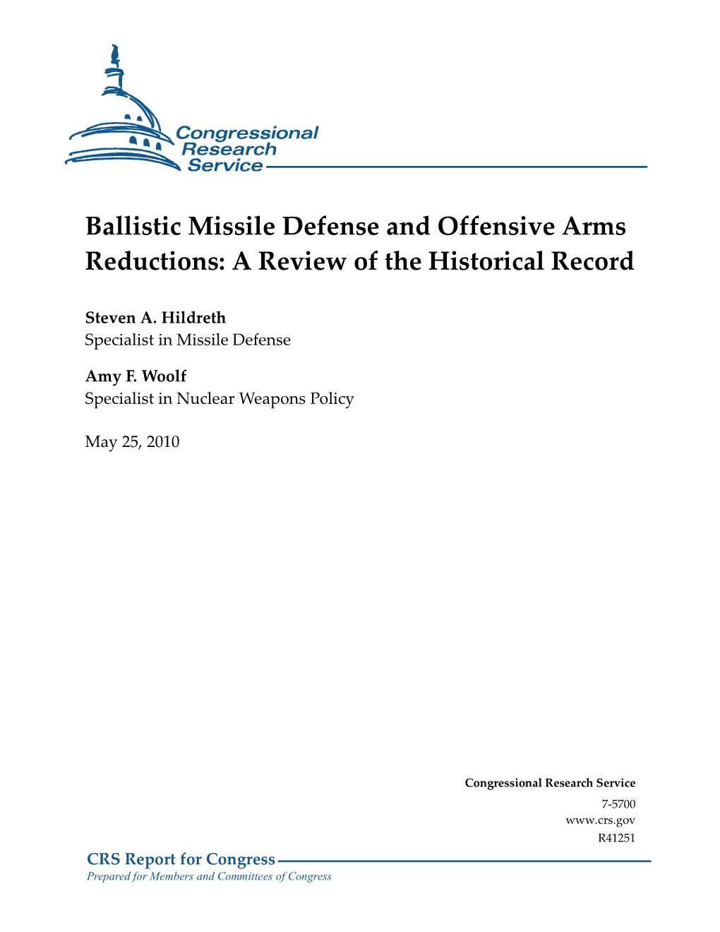 Ballistic Missile Defense and Offensive Arms Reductions: a Review of the Historical Record