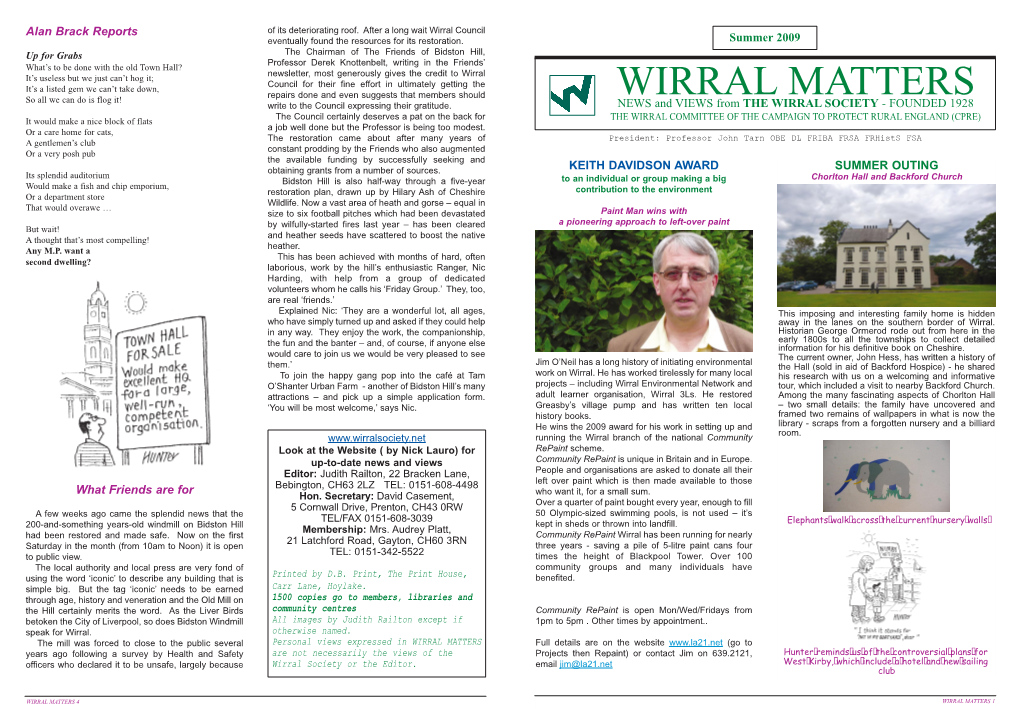 Wirral Matters, Summer 2009