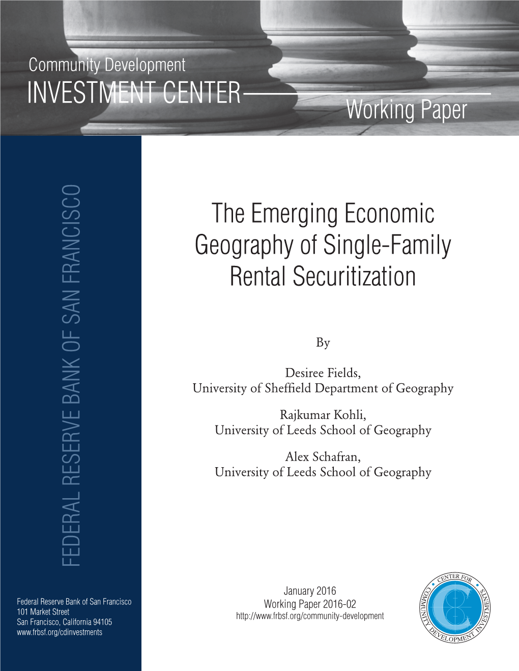 INVESTMENT CENTER Working Paper