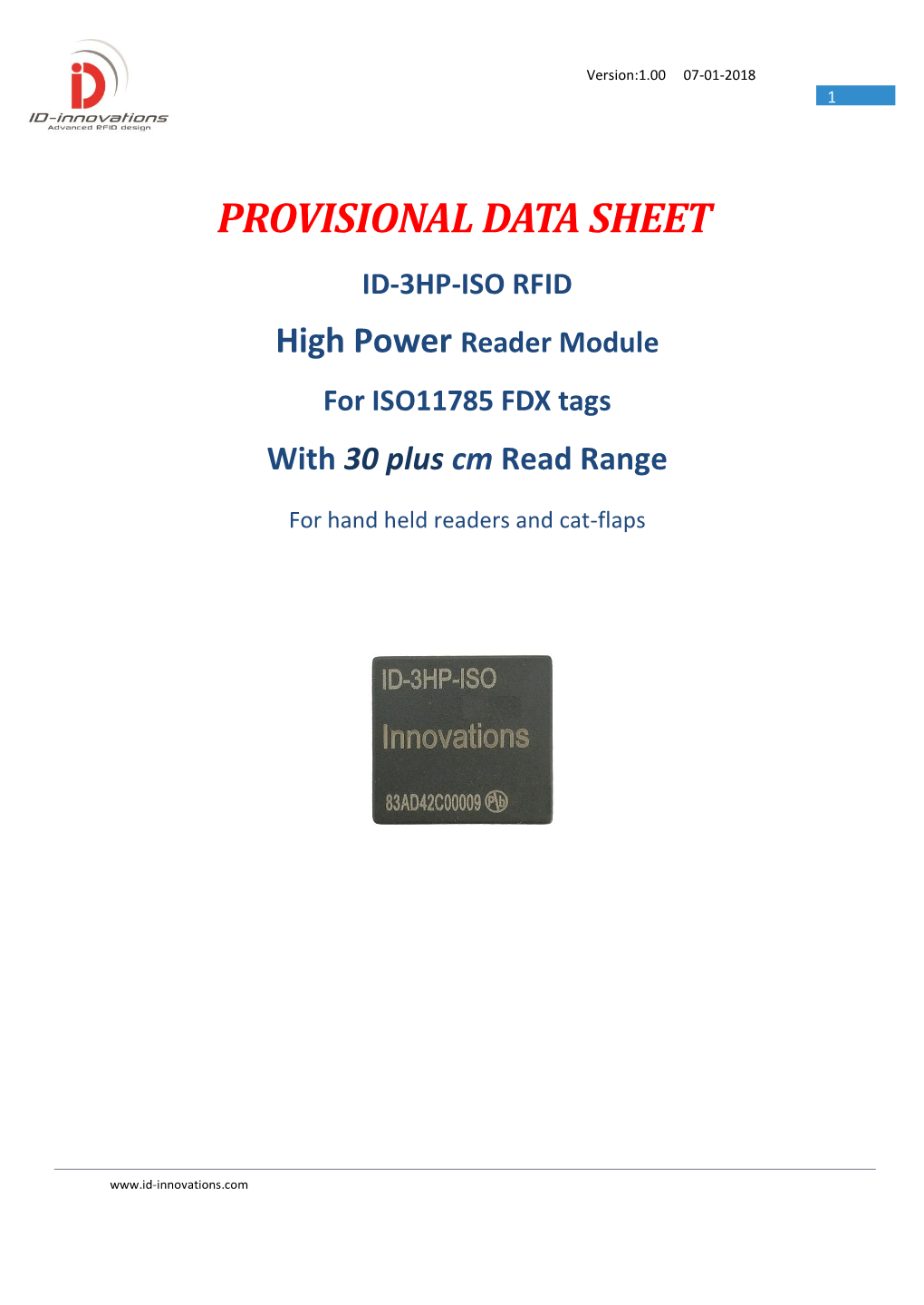 Provisional Data Sheet