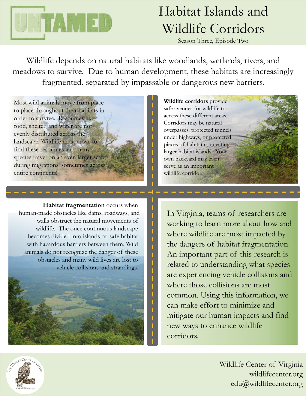 Habitat Islands and Wildlife Corridors Activity Packet