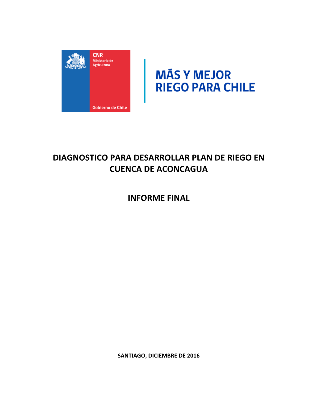 Diagnostico Para Desarrollar Plan De Riego En Cuenca De Aconcagua