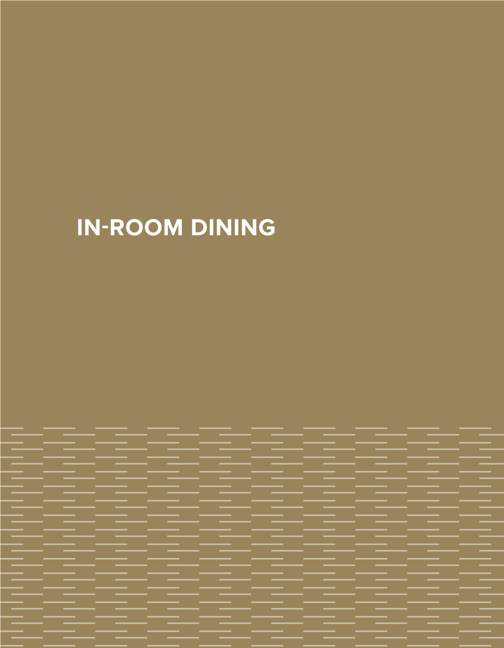 In-Room Dining Menu