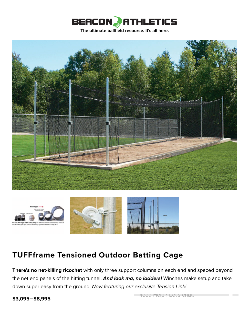 Outdoor Batting Cage | Tensioned System