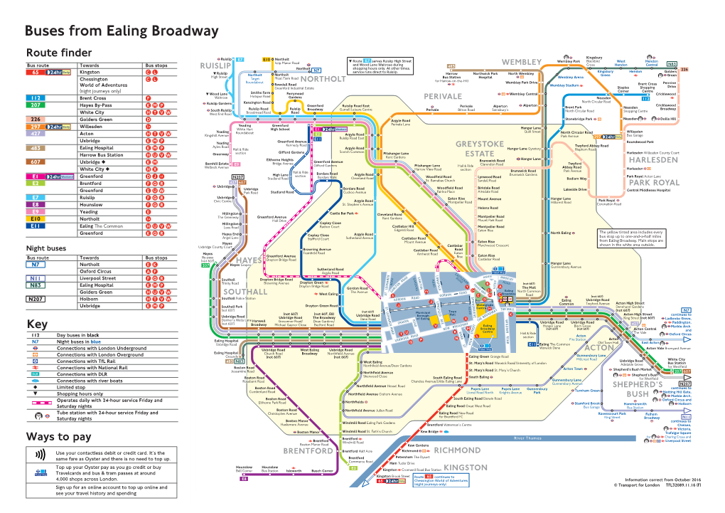 Buses from Ealing Broadway