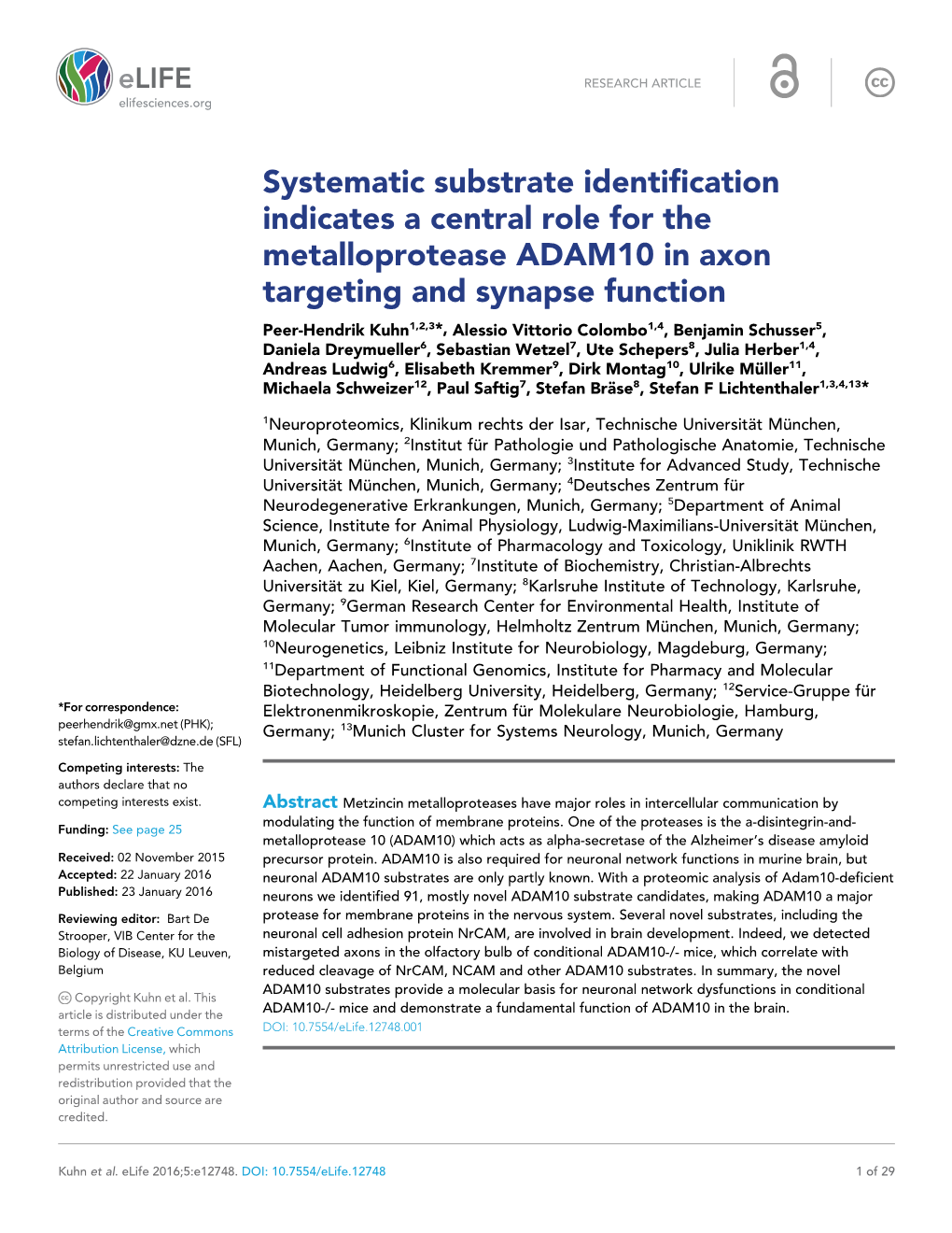 Systematic Substrate Identification Indicates a Central Role for The