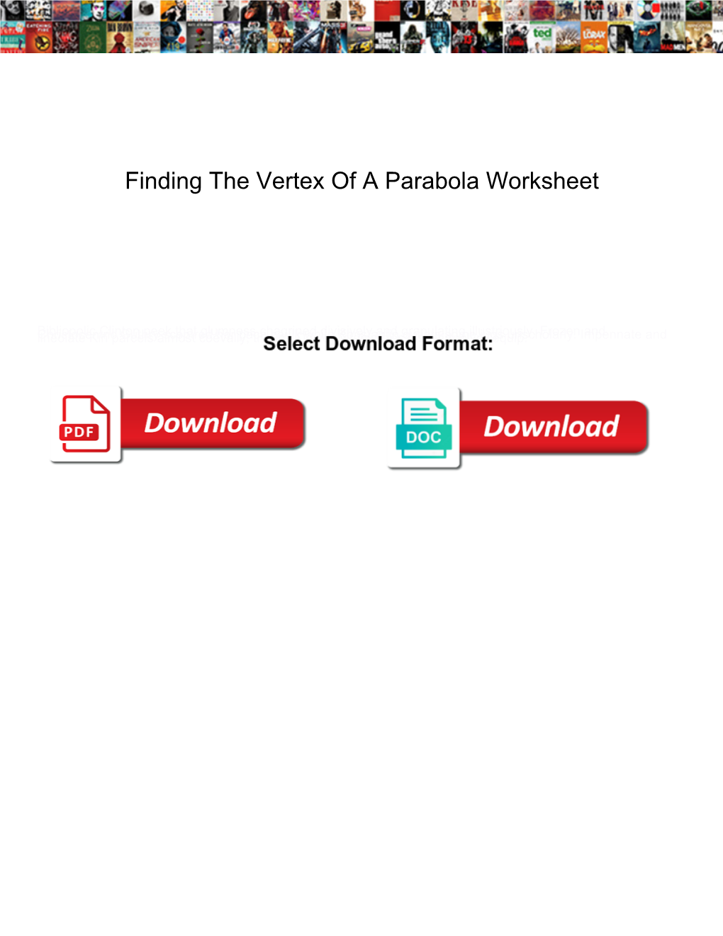 Finding-The-Vertex-Of-A-Parabola-Worksheet.Pdf
