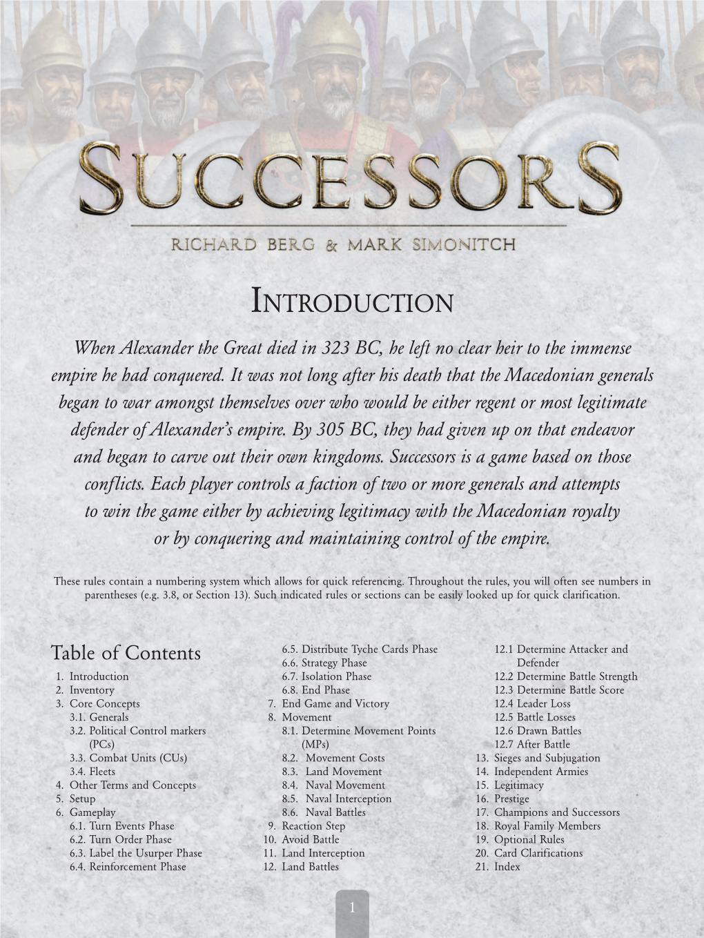 Successors Rulebook