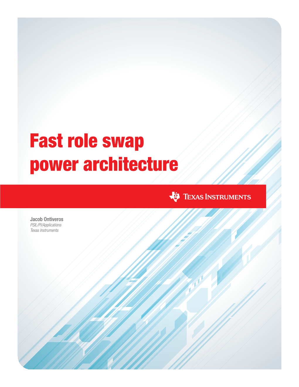 Fast Role Swap Power Architecture