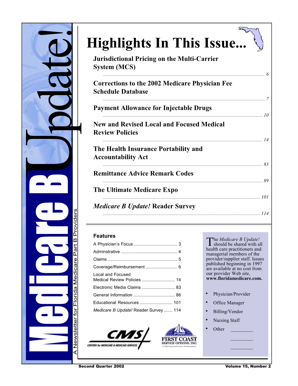 2Nd Quarter 2002 Medicare B Update Publication