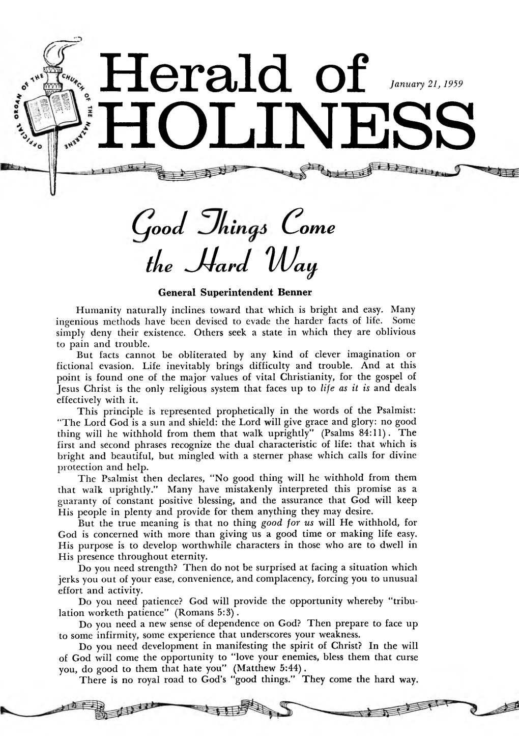 Herald of Holiness Volume 47 Number 47 (1959)