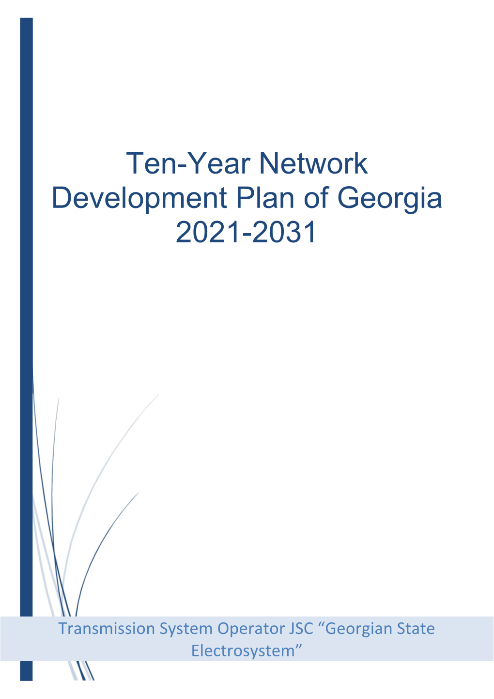 Ten-Year Network Development Plan of Georgia 2021-2031